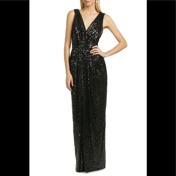 badgley mischka black sequin dress badgley mischka sleeveless sequin cocktail dress